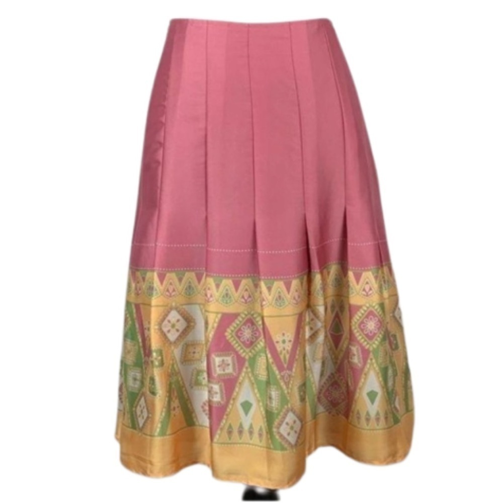 Axcess Liz Claiborne skirt 12 pleated geometric